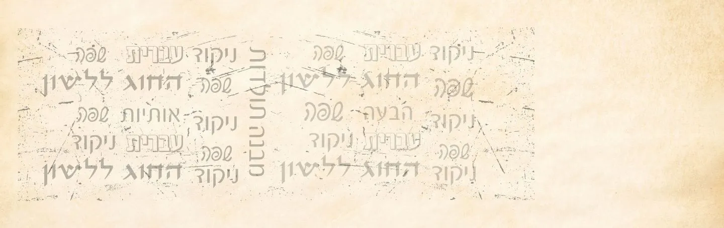 מגוון מילים בעברית