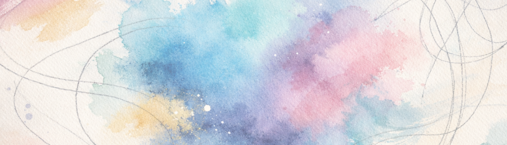 איור אבסטרקטי עם קווים וכתמי צבע